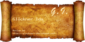 Glöckner Ida névjegykártya