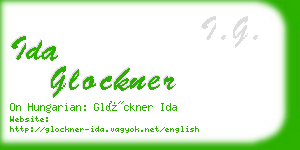 ida glockner business card